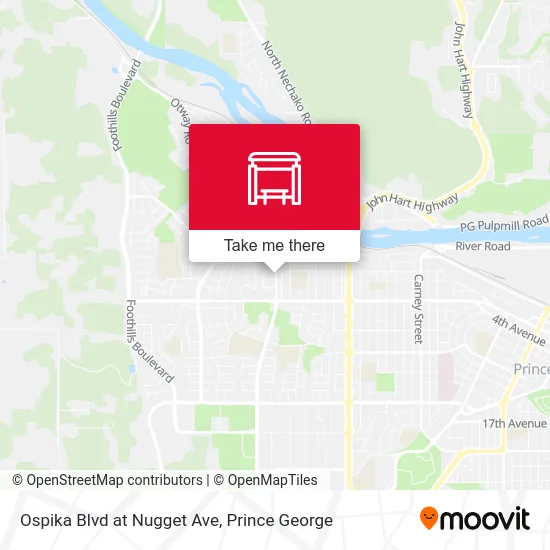Ospika Blvd at Nugget Ave map