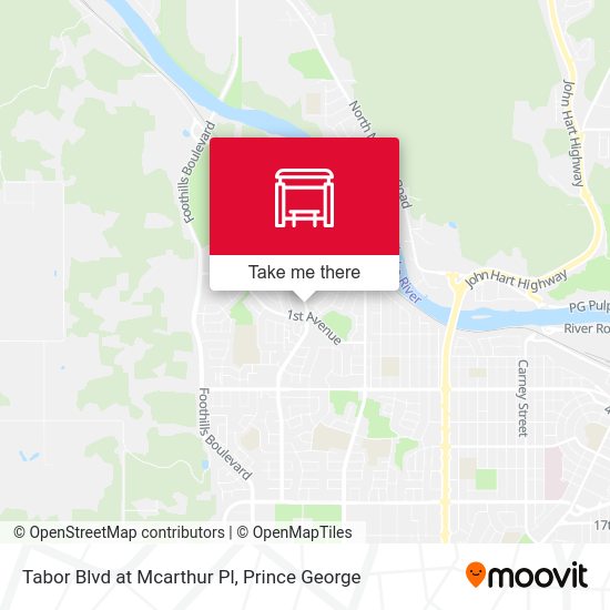 Tabor Blvd at Mcarthur Pl map