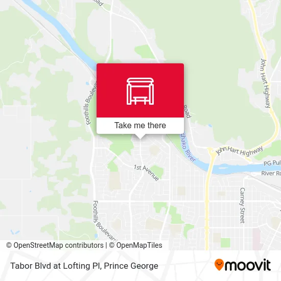 Tabor Blvd at Lofting Pl map