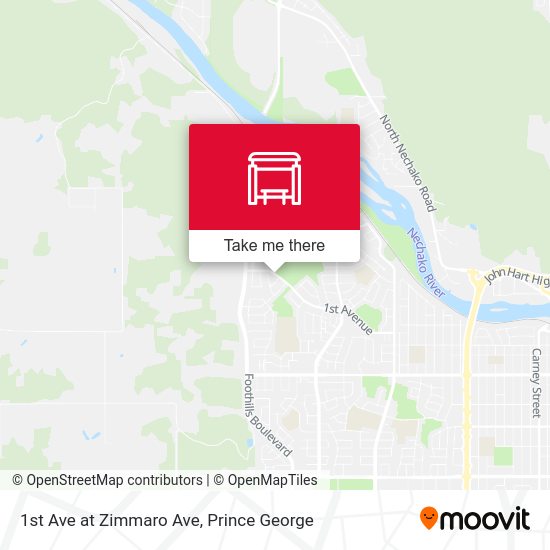 1st Ave at Zimmaro Ave map