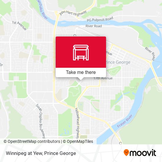Winnipeg at Yew map