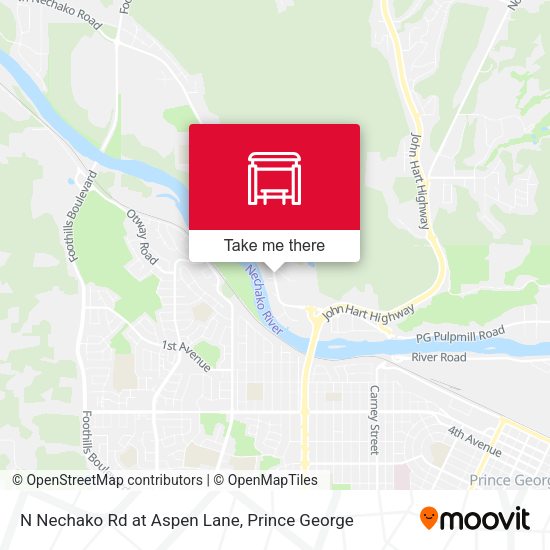 North Nechako at Aspen map