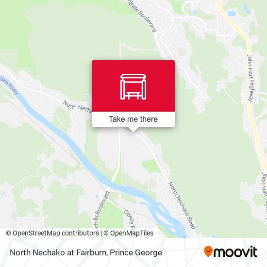 North Nechako at Fairburn map