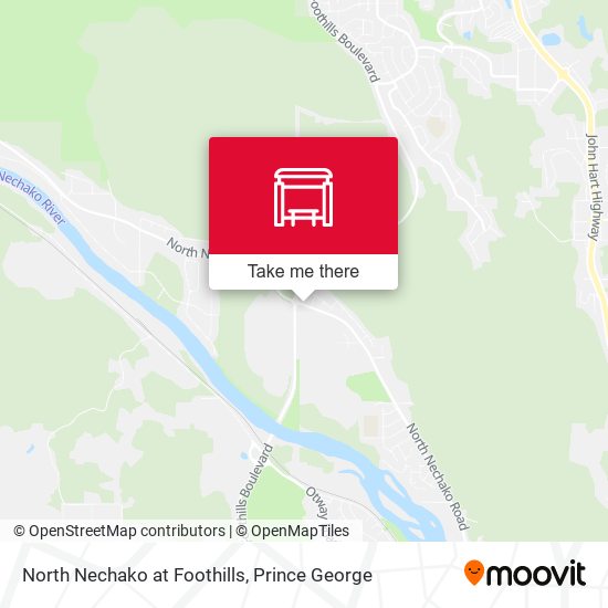 North Nechako at Foothills map
