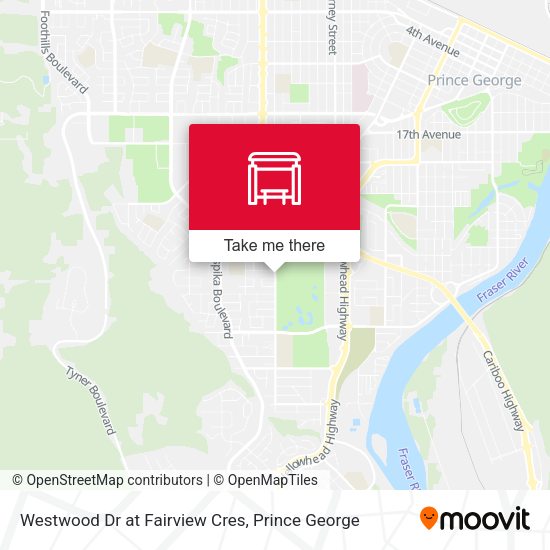 Westwood Dr at Fairview Cres map