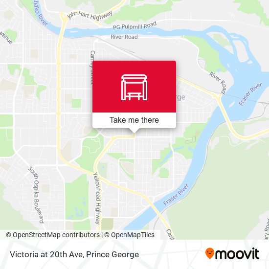 Victoria at 20th Ave map