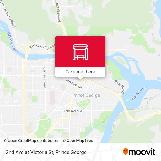 2nd Ave at Victoria St map