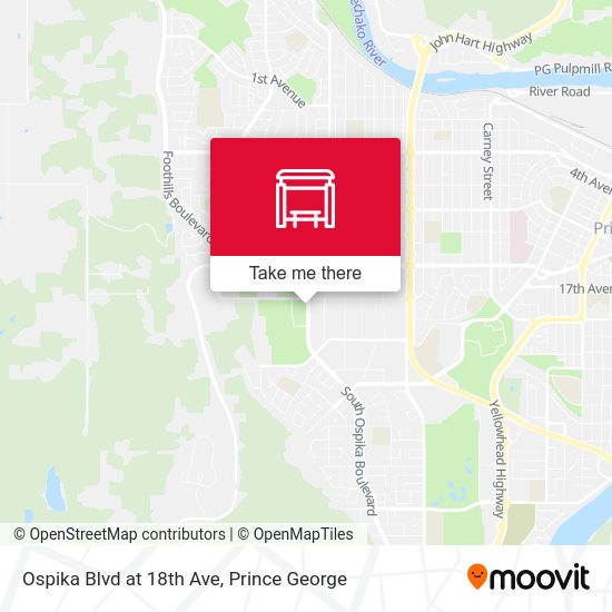 Ospika Blvd at 18th Ave map