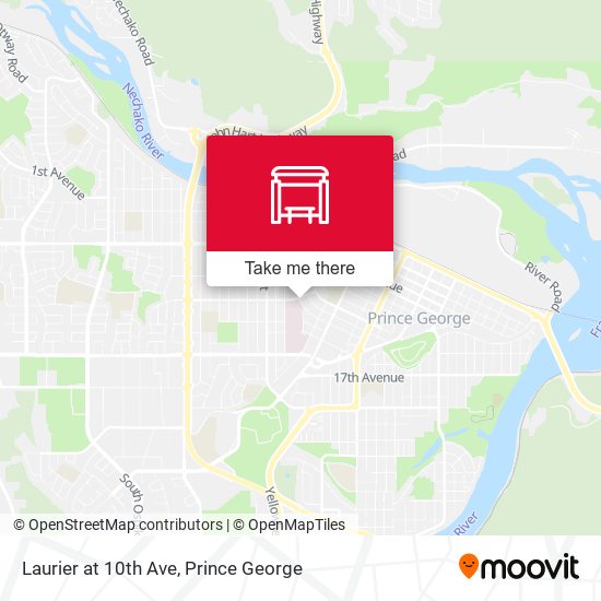 Laurier at 10th Ave map