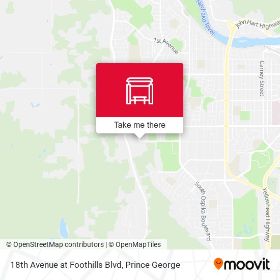 18th Avenue at Foothills Blvd map