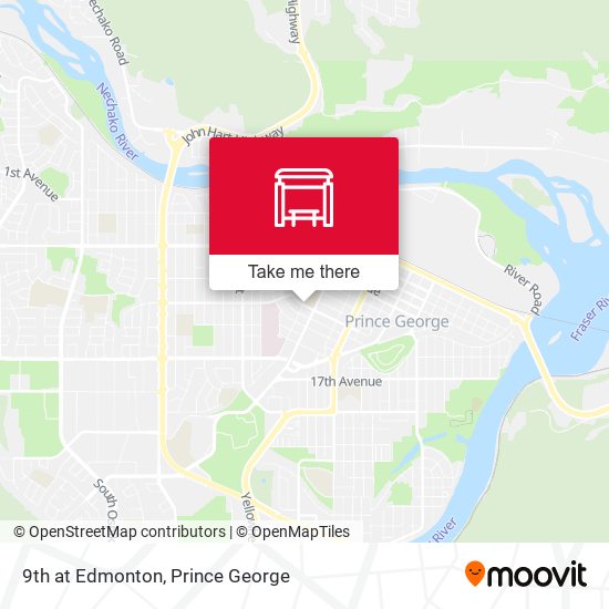9th at Edmonton map