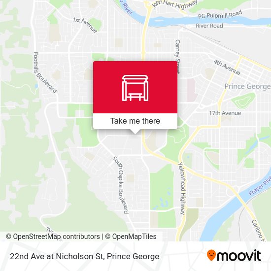 22nd Ave at Nicholson St map