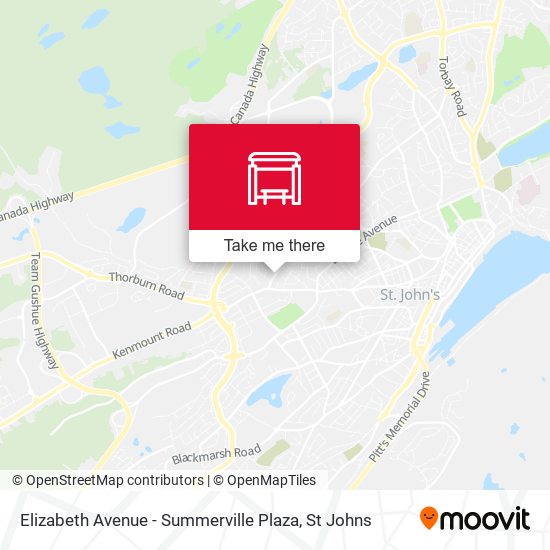 Elizabeth Avenue - Summerville Plaza map