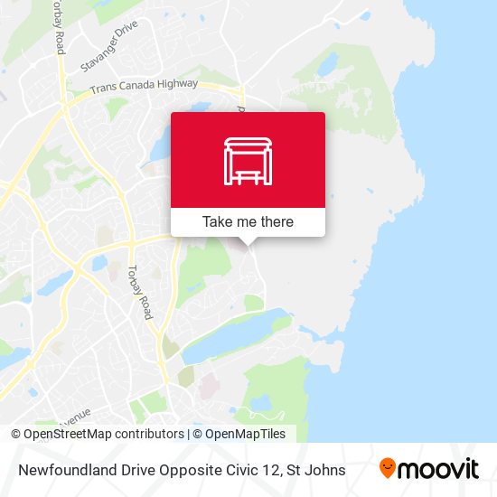 Newfoundland Drive Opposite Civic 12 map