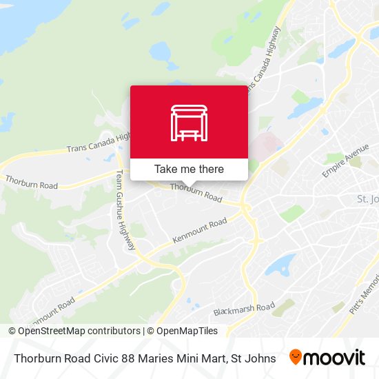 Thorburn Road Civic 88 Maries Mini Mart map