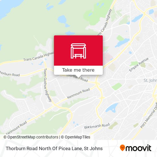 Thorburn Road North Of Picea Lane map