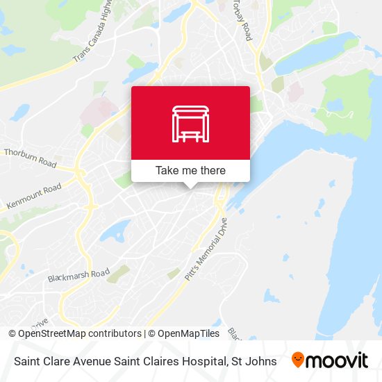 Saint Clare Avenue Saint Claires Hospital map