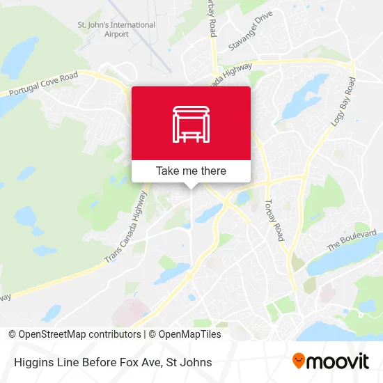 Higgins Line Before Fox Ave map