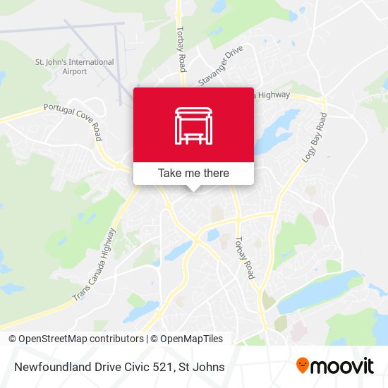 Newfoundland Drive Civic 521 map