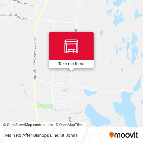 Main Rd After Bishops Line map