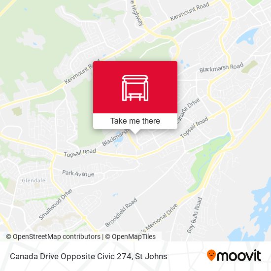 Canada Drive Opposite Civic 274 map