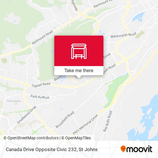 Canada Drive Opposite Civic 232 map