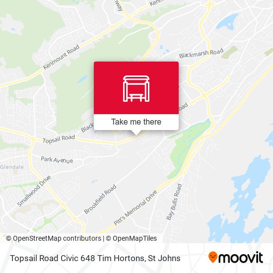 Topsail Road Civic 648 Tim Hortons map