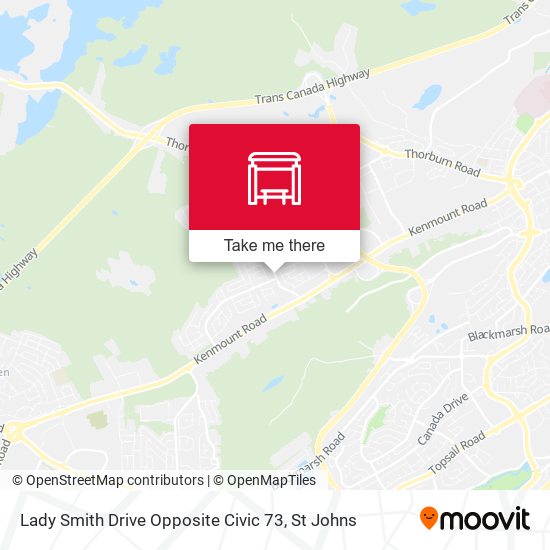 Lady Smith Drive Opposite Civic 73 map