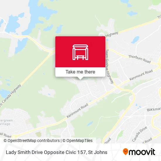 Lady Smith Drive Opposite Civic 157 map