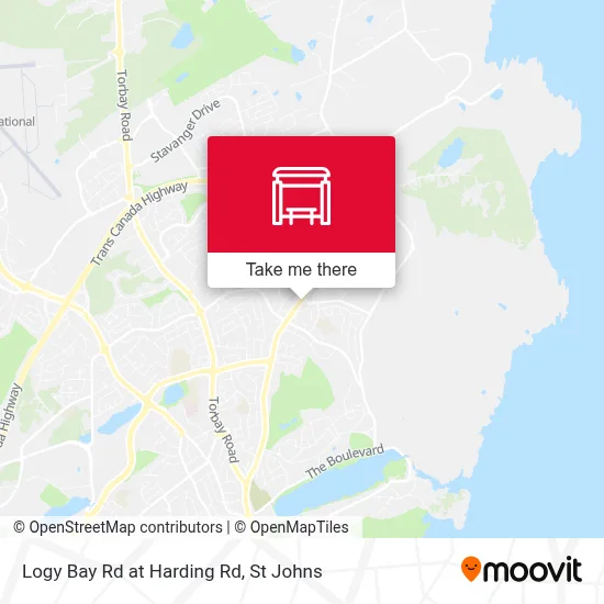 Logy Bay Rd at Harding Rd map
