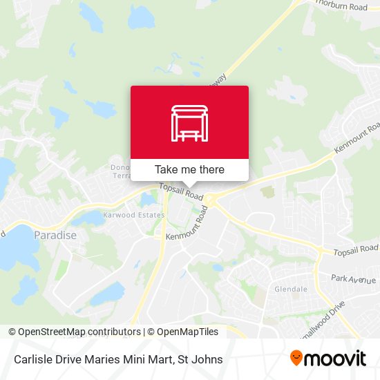 Carlisle Drive Maries Mini Mart map