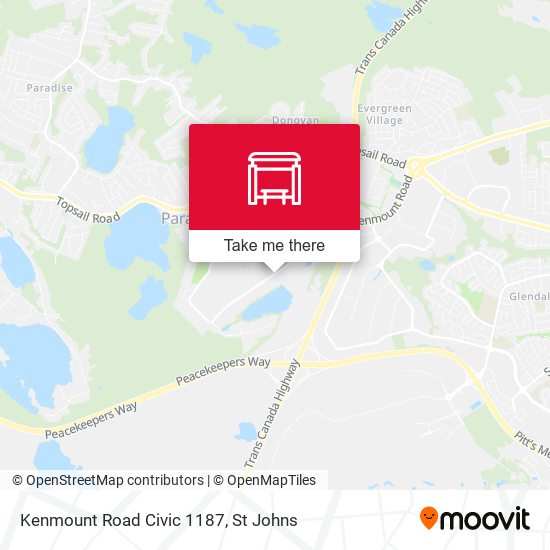Kenmount Road Civic 1187 map