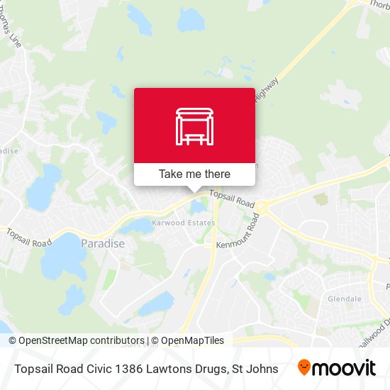 Topsail Road Civic 1386 Lawtons Drugs map