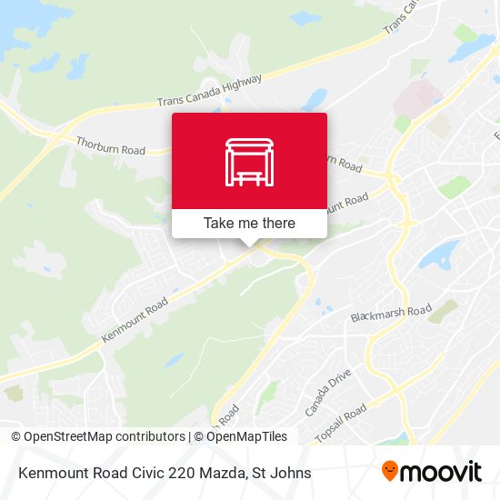 Kenmount Road Civic 220 Mazda map