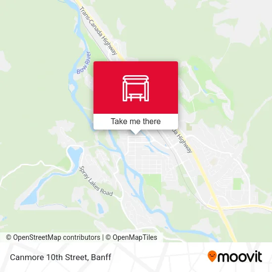 Canmore 10th Street map