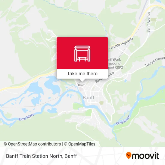 Banff Train Station North map