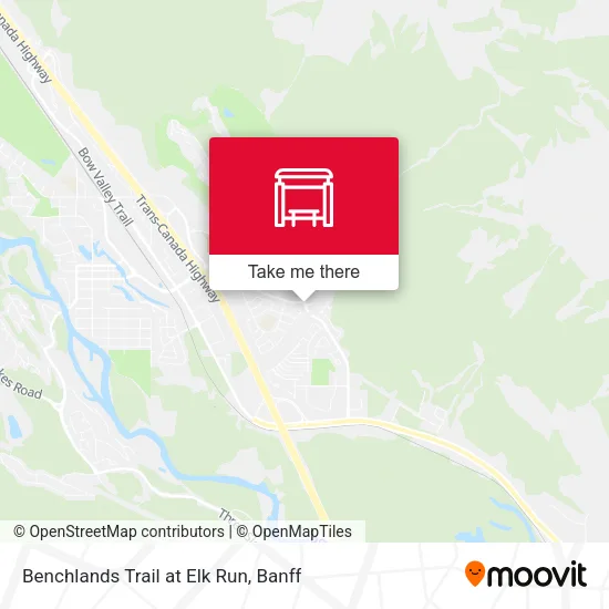 Benchlands Trail at Elk Run map