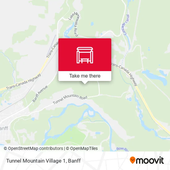 Tunnel Mountain Village 1 map