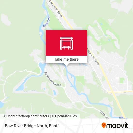 Bow River Bridge North map