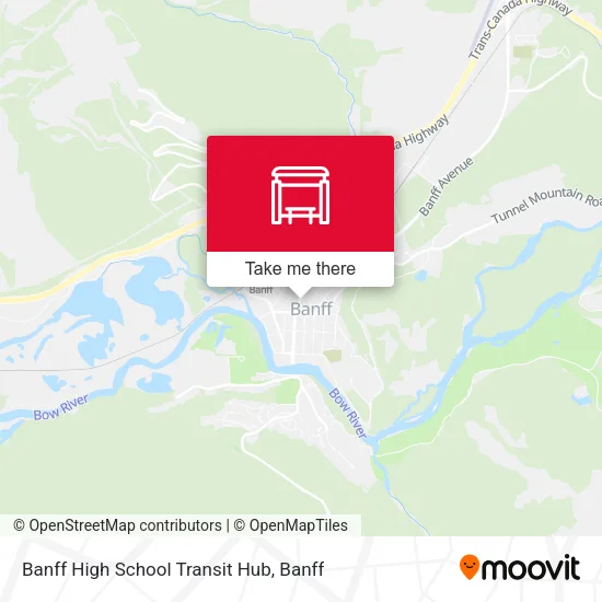 Banff High School Transit Hub map