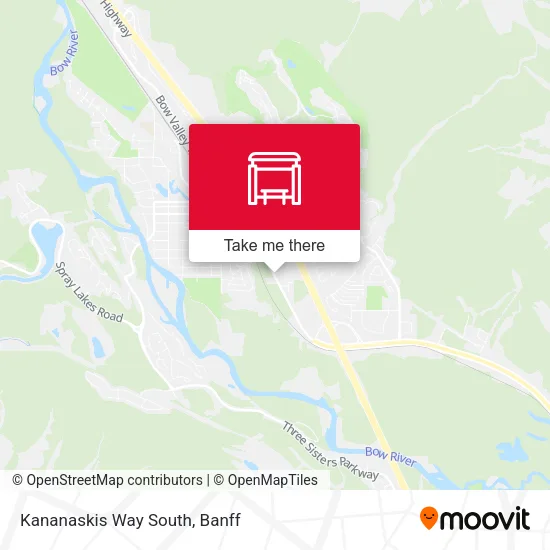 Kananaskis Way South map