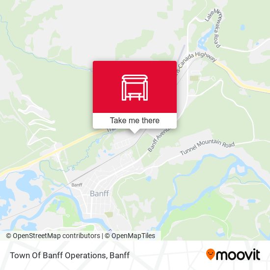 Town Of Banff Operations map