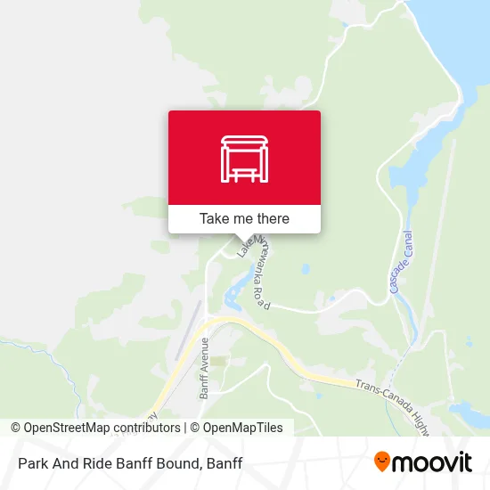 Park And Ride Banff Bound map