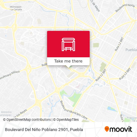Mapa de Boulevard Del Niño Poblano 2901