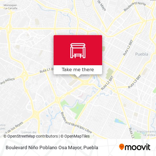 Mapa de Boulevard Niño Poblano Osa Mayor