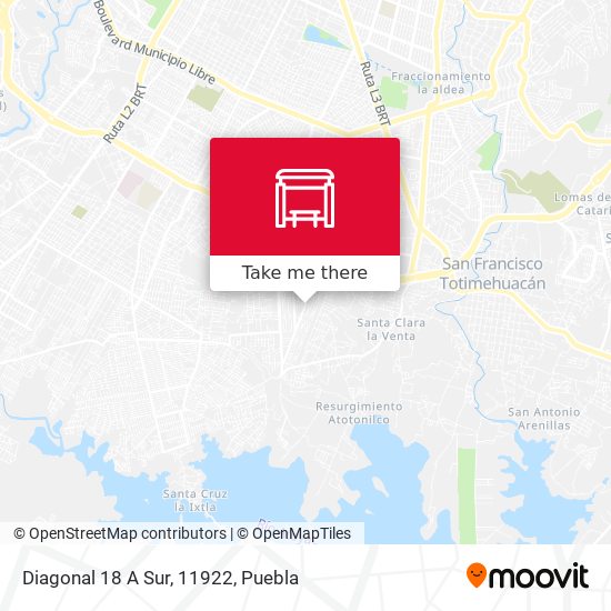 Diagonal 18 A Sur, 11922 map