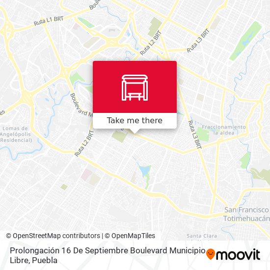 Prolongación 16 De Septiembre Boulevard Municipio Libre map