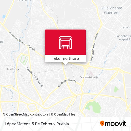 López Mateos-5 De Febrero map