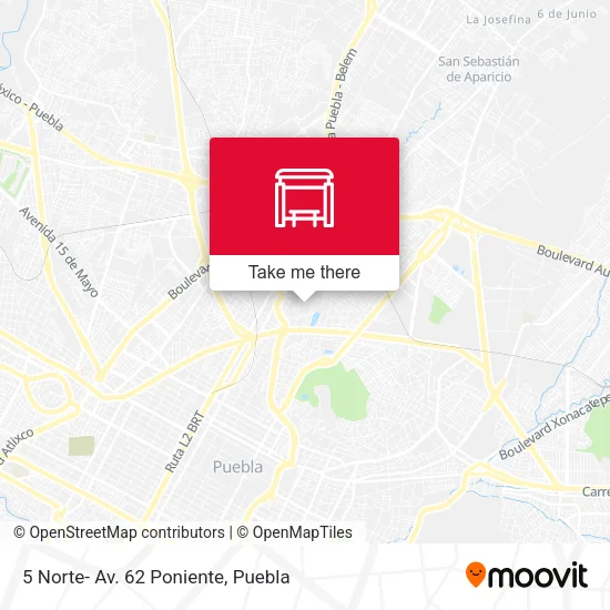 5 Norte- Av. 62 Poniente map