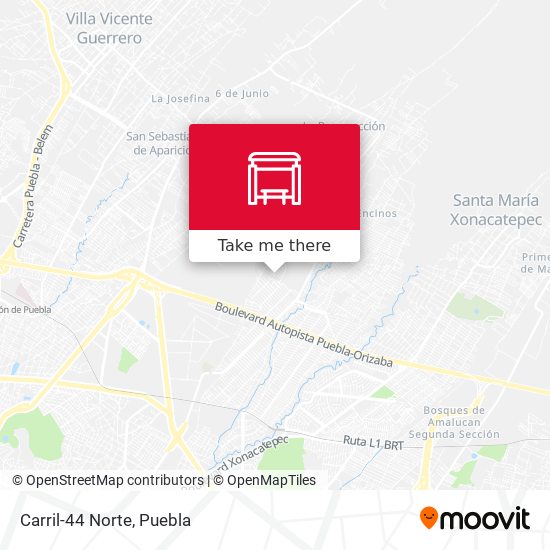 Mapa de Carril-44 Norte